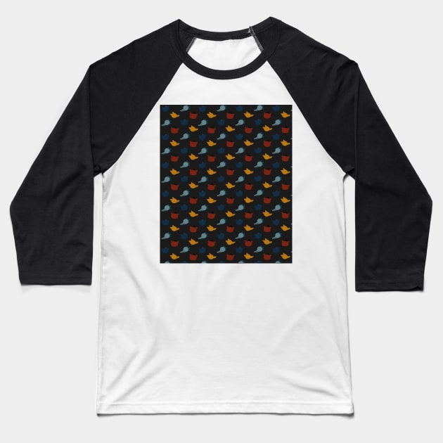 Night In The Woods Pattern Baseball T-Shirt by miooaoyamyam